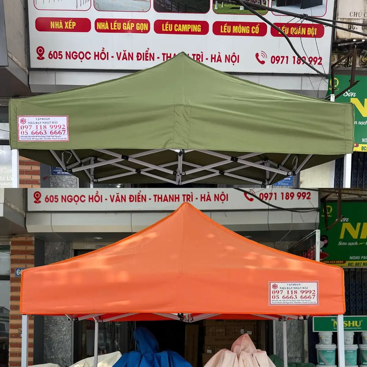 Mái Che Nhà Bạt Di Động 2x2m Gấp Gọn