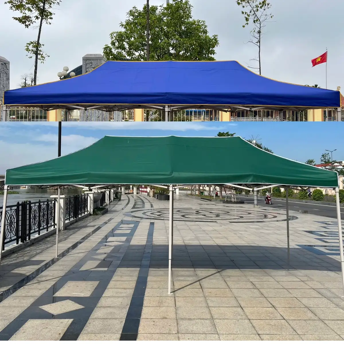 Mái Che Nhà Bạt Di Động 3x6m Gấp Gọn