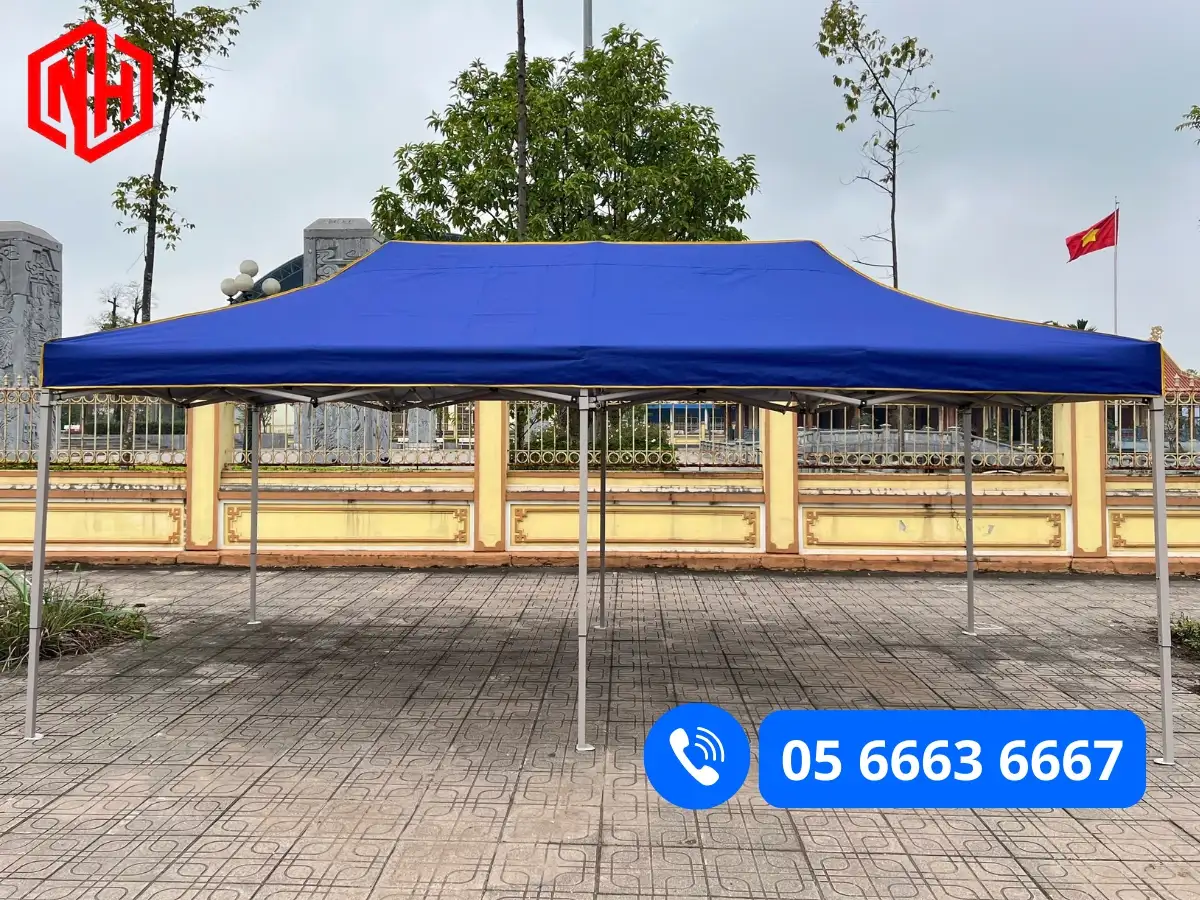 Nhà Bạt Di Động 3x6m Gấp Gọn (Trụ Lục Giác)